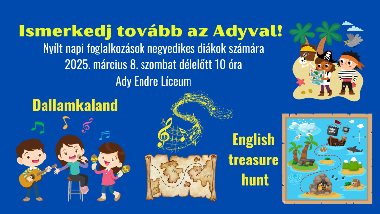 Márciusi nyílt napi foglalkozások az Adyban negyedikeseknek